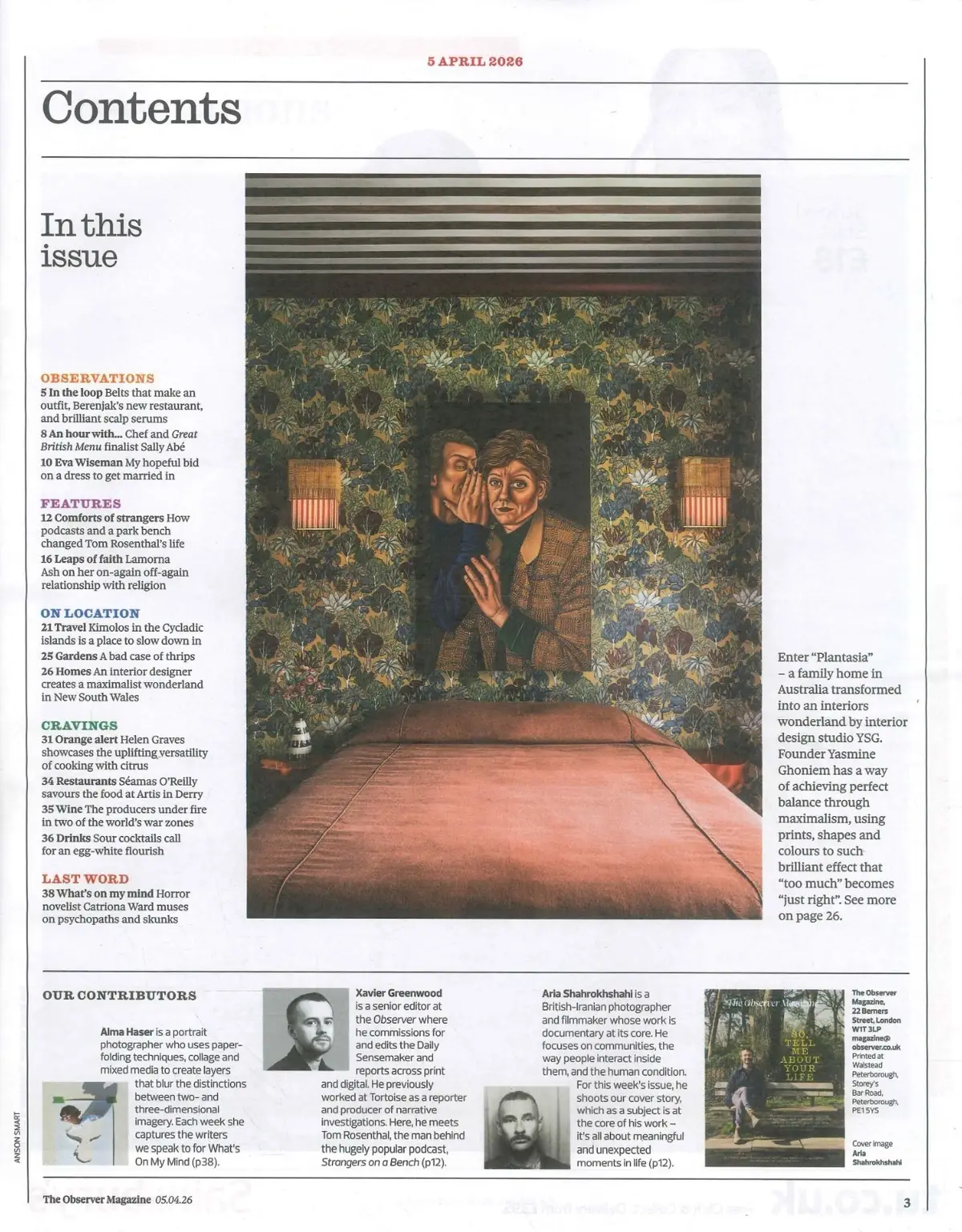 Observer Magazine: Tom Rosenthal, Sally Abe, Catriona Ward, Eva Wiseman, 5.4.26 - image 3 | Free standard UK delivery included | Discount Quality Products