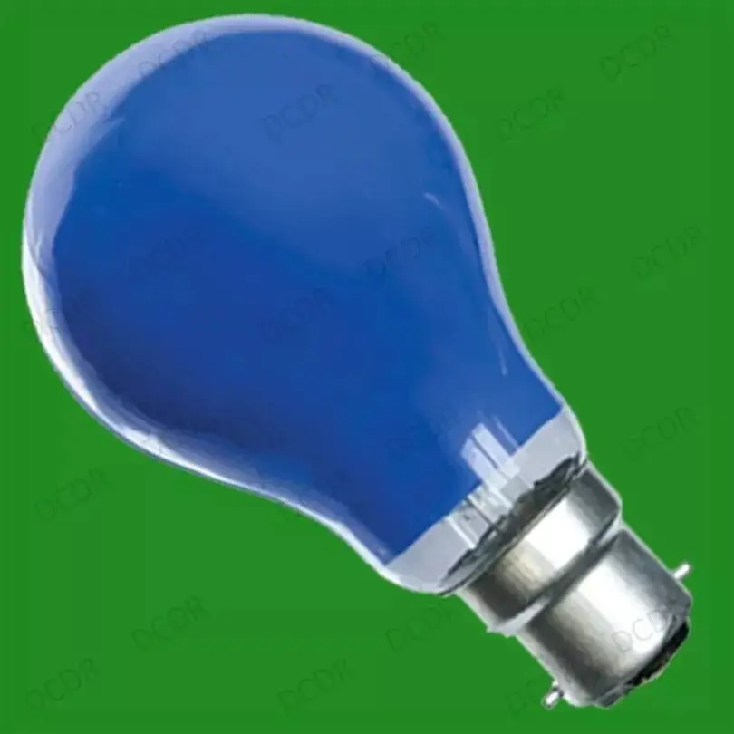 1x 15W Blue Incandescent Coloured Dimmable GLS Light Bulb Lamp Bayonet BC B22
