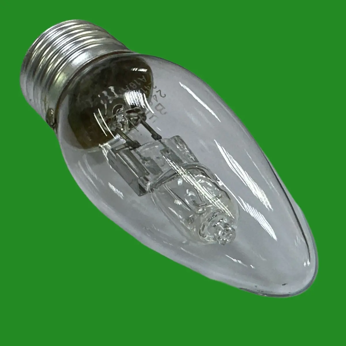 10x 18W (=24W) Crompton Dimmable Halogen Clear Candle Light Bulbs ES E27 Screw - image 2 | Free standard UK delivery included | Discount Quality Products