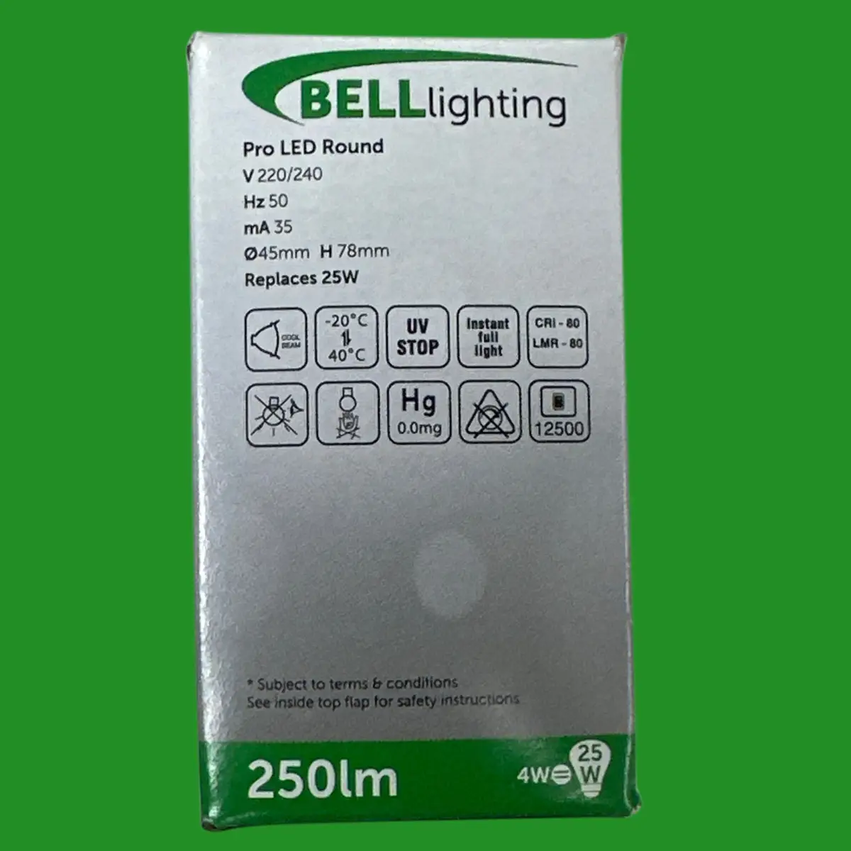 4x 4W (=25W) BELL Pro LED Opal Round Golf G45 Light Bulbs SES E14 2700K Lamp - image 2 | Free standard UK delivery included | Discount Quality Products