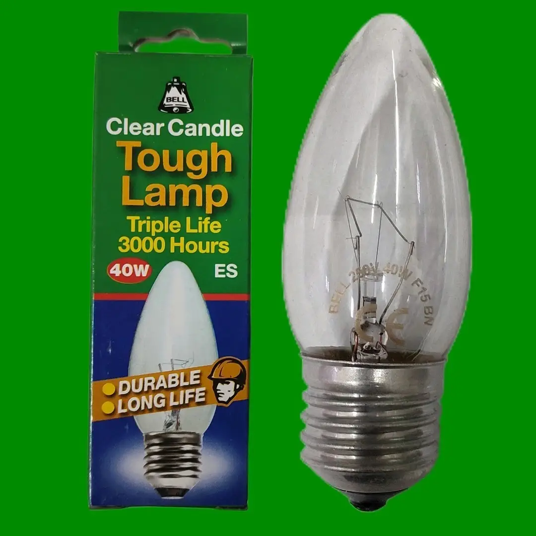 6x 40W BELL Incandescent Filament Dimmable Candle Clear Light Bulb E27 ES