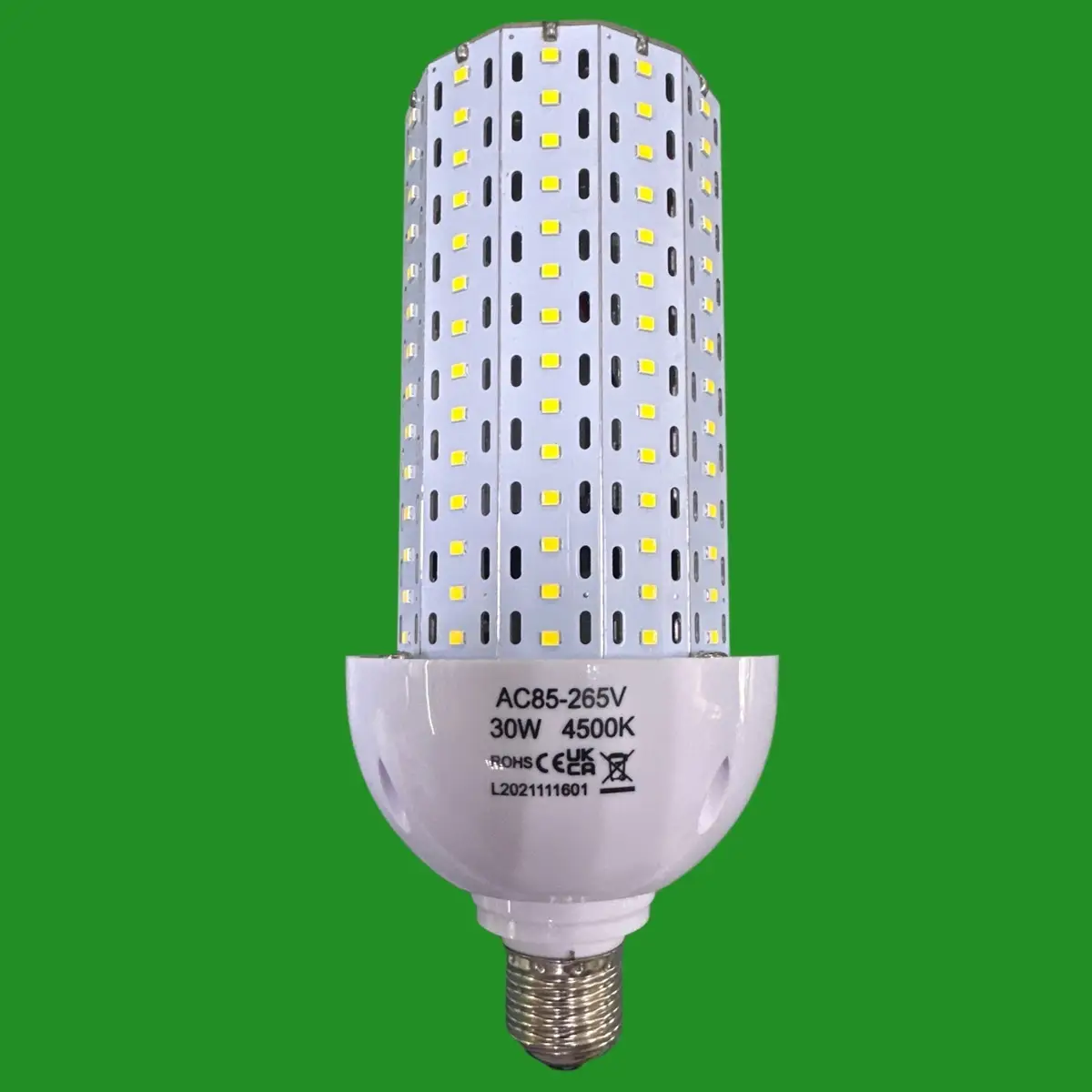 1x 30W LuxLite LED Corn Light Bulb Lamp, ES E27 Edison Screw 4500K Cool White - image 2 | Free standard UK delivery included | Discount Quality Products