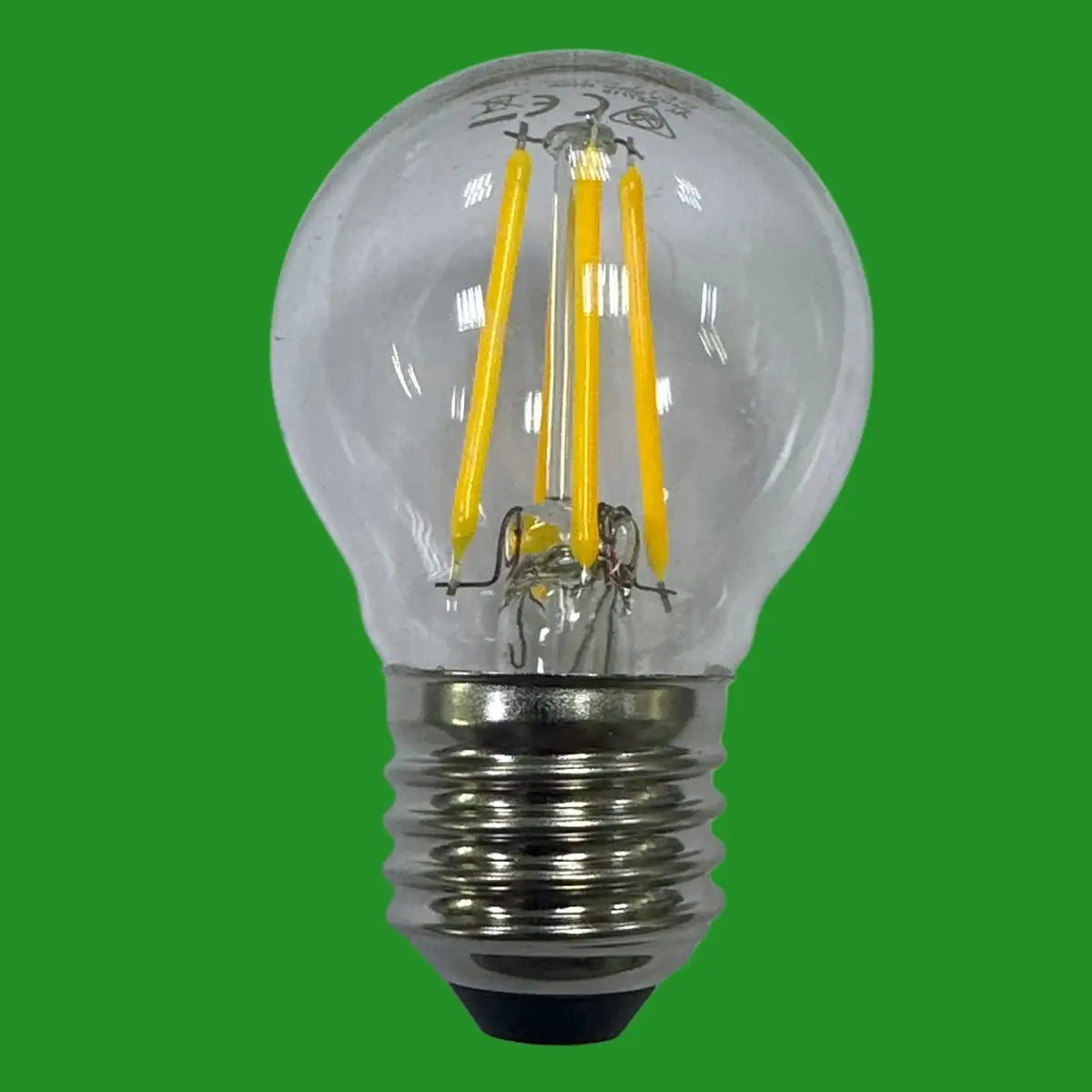 2x 4W (=40W) Bell Clear LED Filament Round Golf Light Bulb ES E27 Edison Screw - image 2 | Free standard UK delivery included | Discount Quality Products