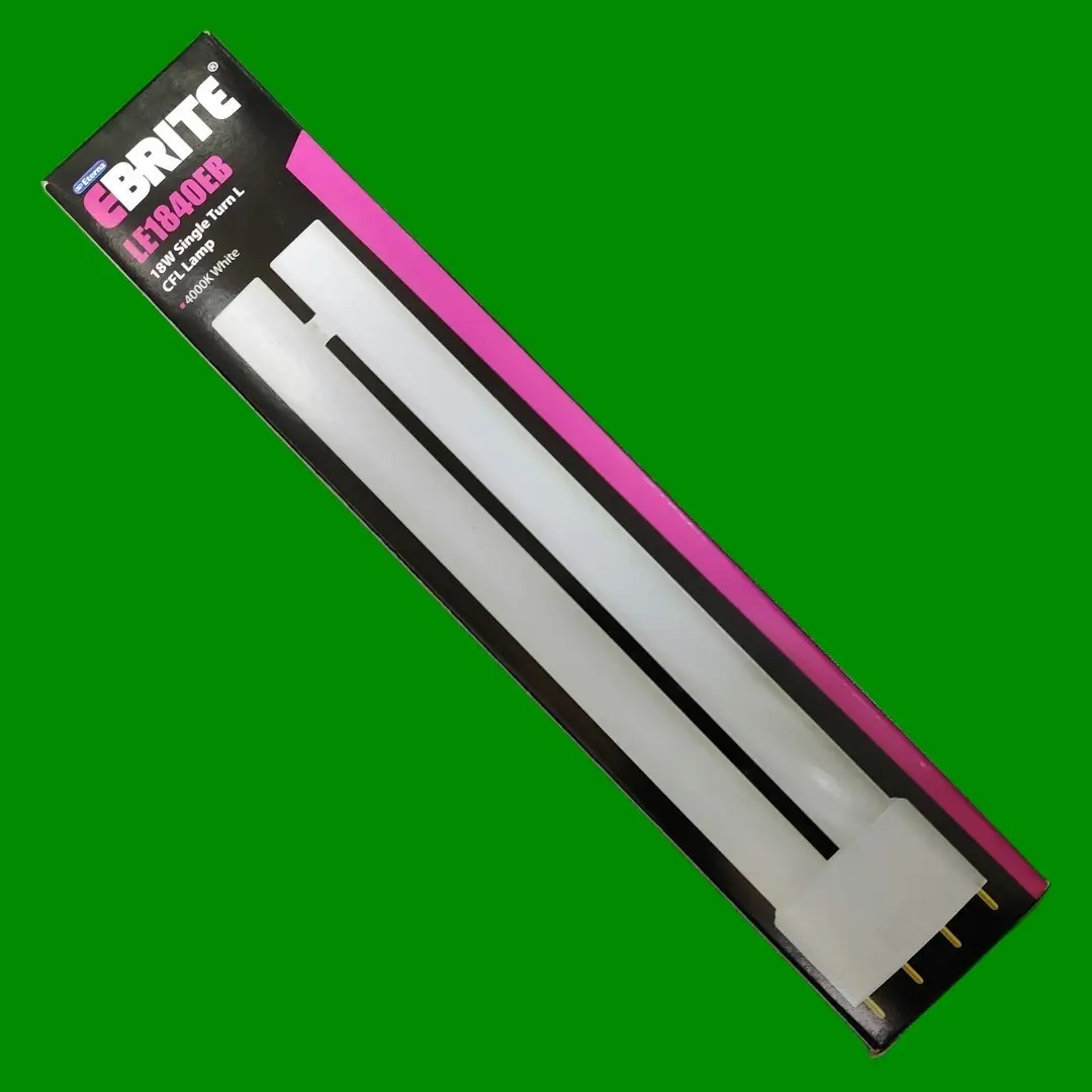 1x 18W Ebrite 2G11 4 Pin PLL Dulux L CFL 4000K Cool White Light Bulb LE1840EB
