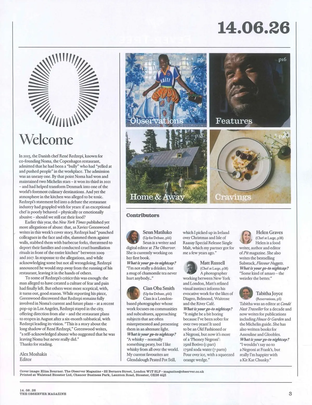 Observer Magazine: René Redzepi, Danielle Littleford, Catherine Cho, 14.6.26 - image 3 | Free standard UK delivery included | Discount Quality Products