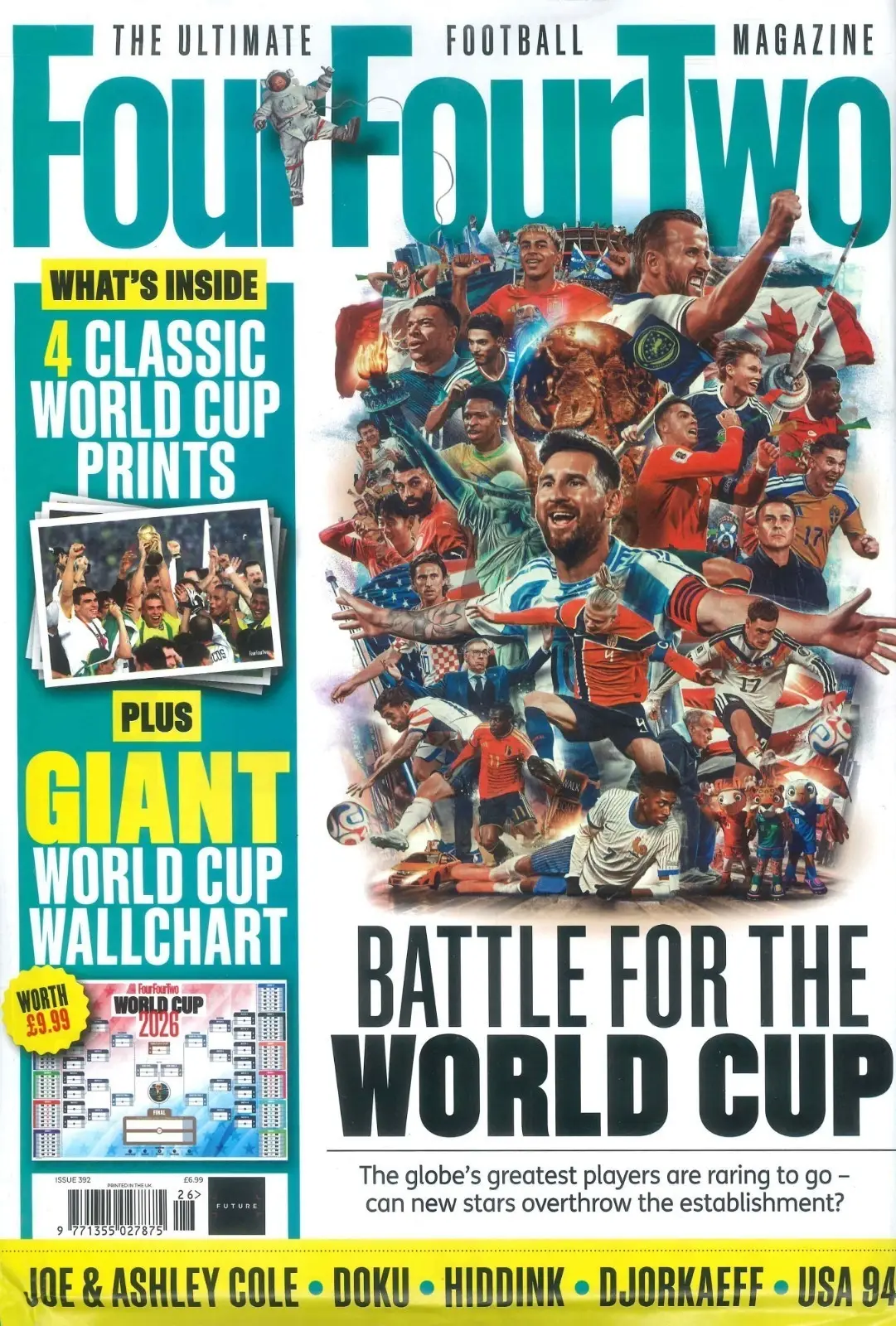 FourFourTwo Magazine: Battle for World Cup, Football, Soccer, Wallchart, 2026