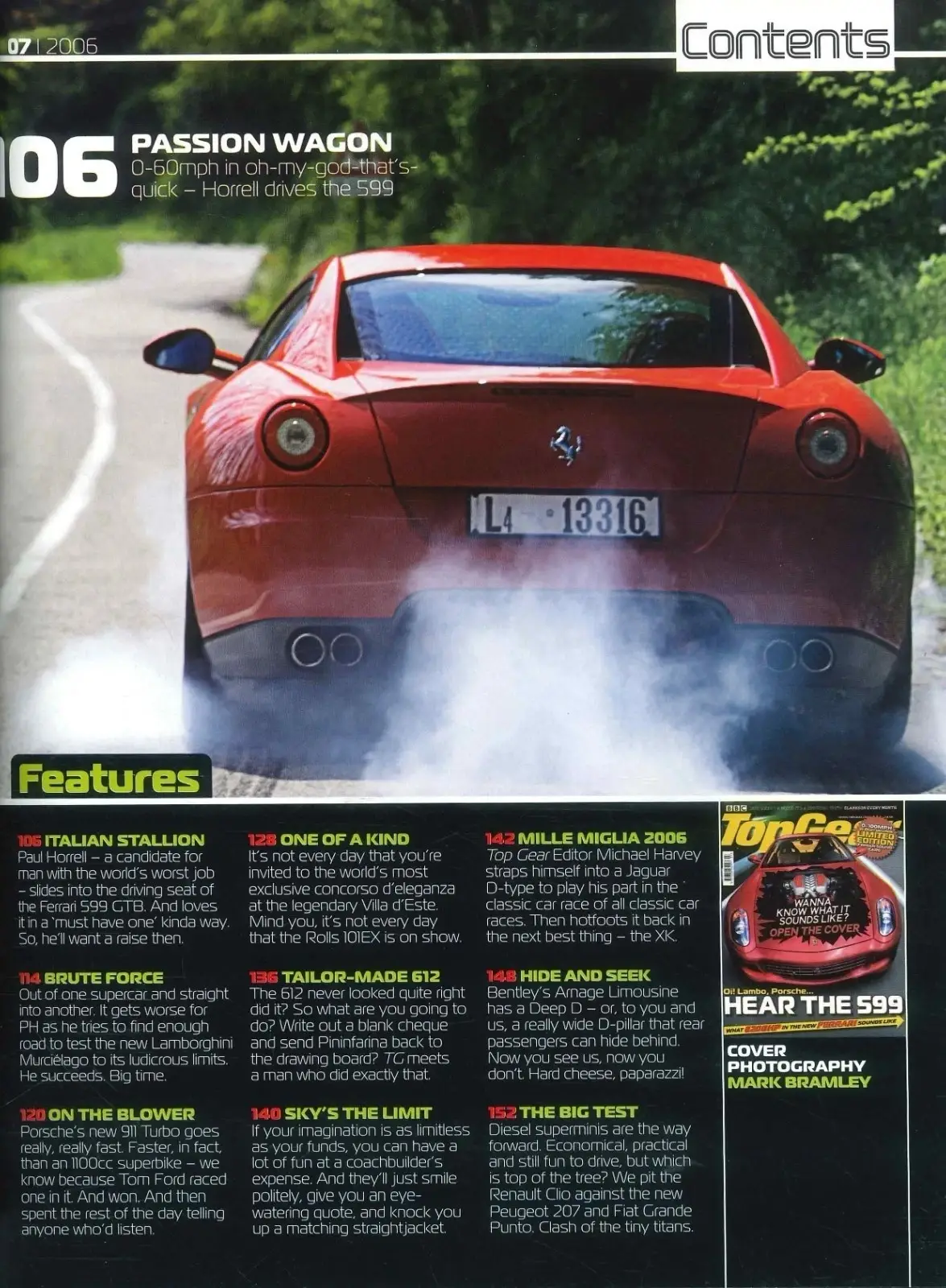 BBC Top Gear Magazine: Issue #154, Ferrari 599 GTB, Lambo Murcielago, July 2006 - image 3 | Free standard UK delivery included | Discount Quality Products