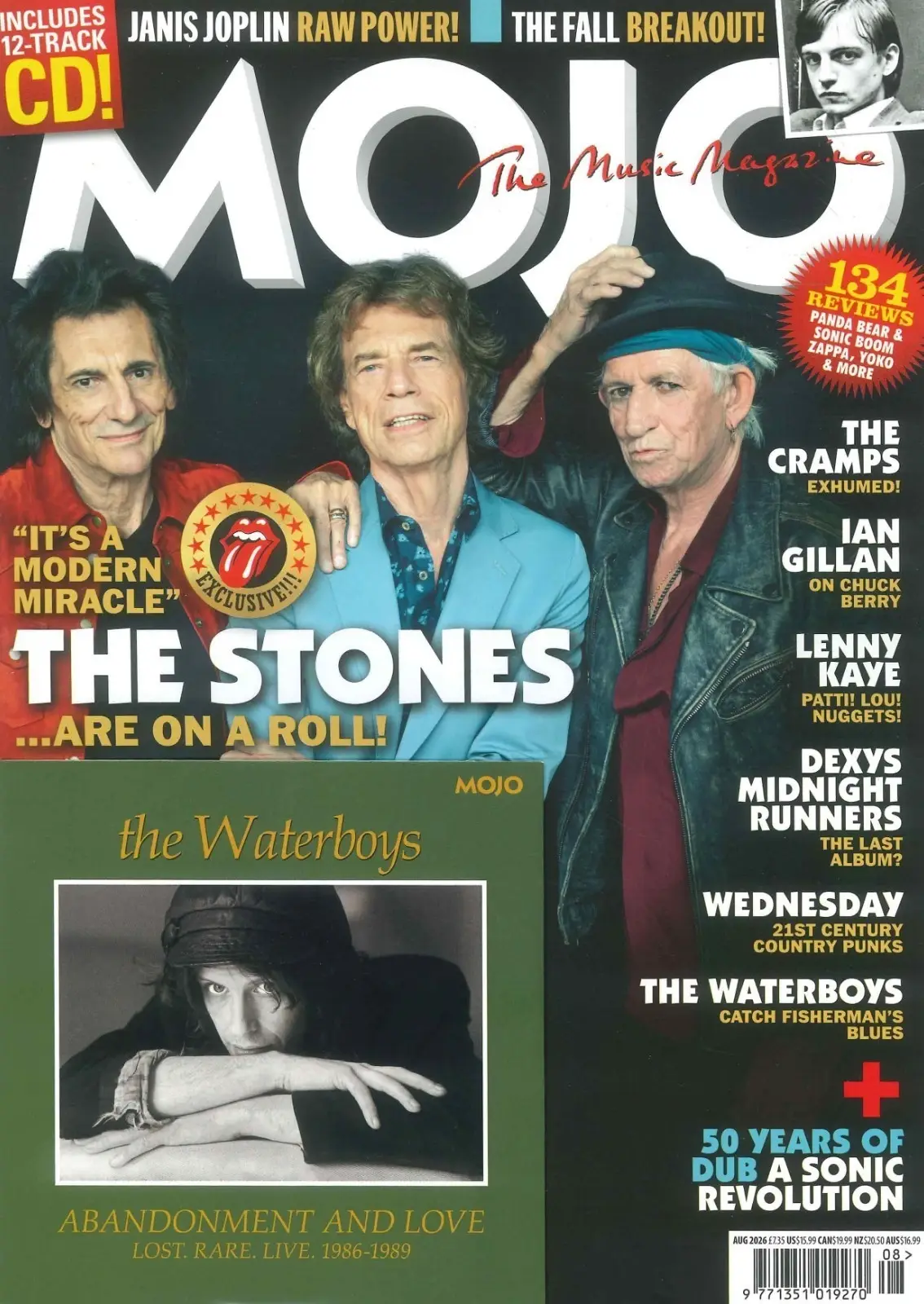 Mojo Magazine: Free 12-Track CD, Rolling Stones, Mick Jagger, Music, Aug 2026