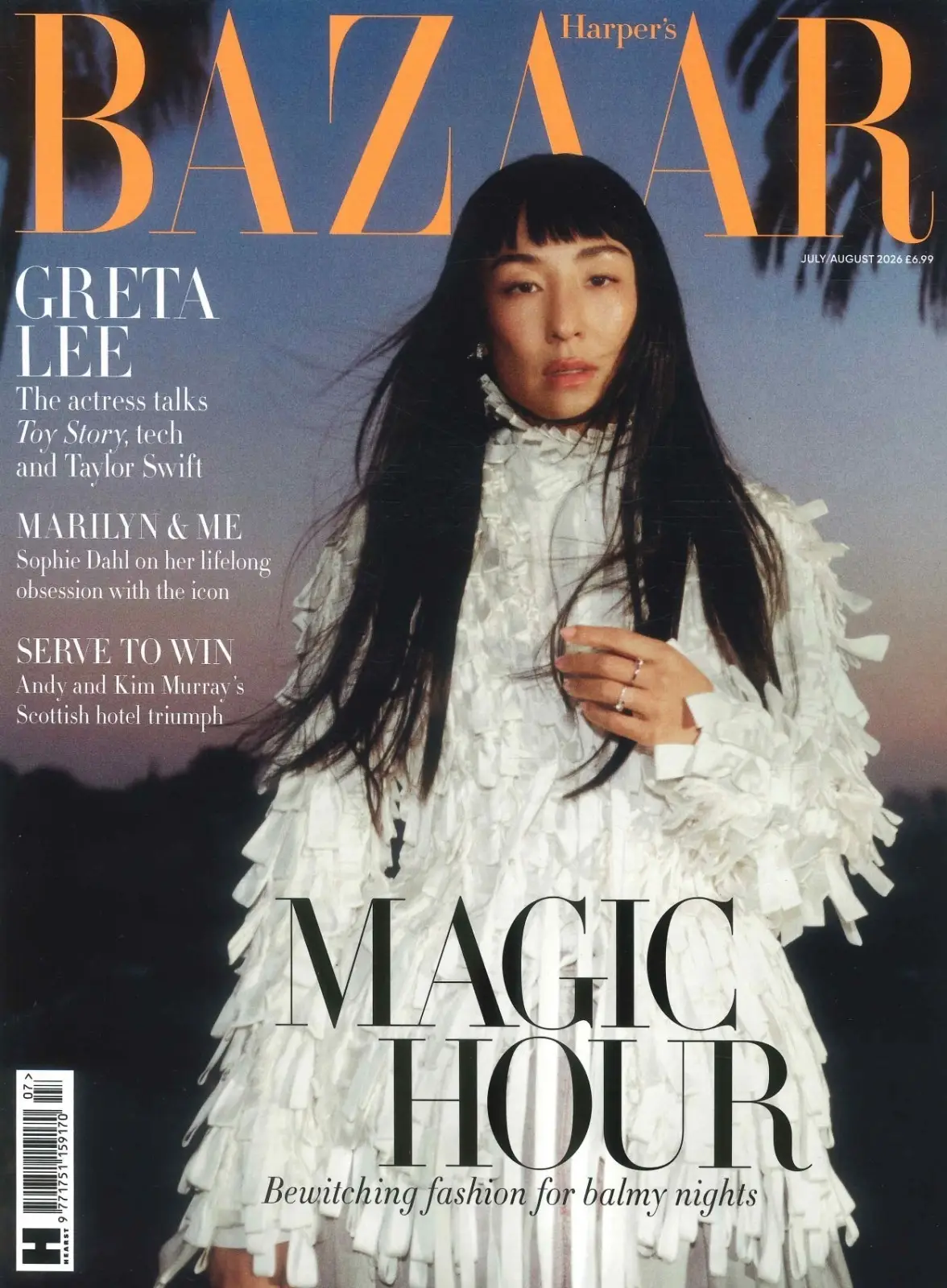 Harper's Bazaar Magazine: Greta Lee, Marilyn Monroe, Fashion, July/Aug 2026
