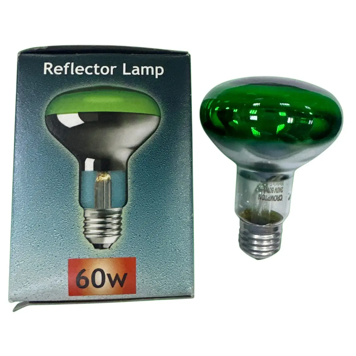 60W Crompton R80 Green Coloured Reflector Dimmable Spot Light Bulb ES E27 Screw