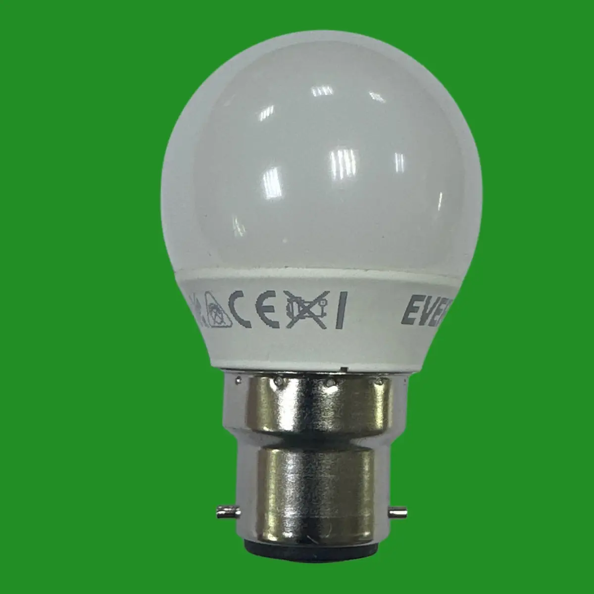 2x 5.2W (=40W) Eveready LED Round Golf Light Bulbs BC B22 Lamp Warm White 3000K - image 2 | Free standard UK delivery included | Discount Quality Products