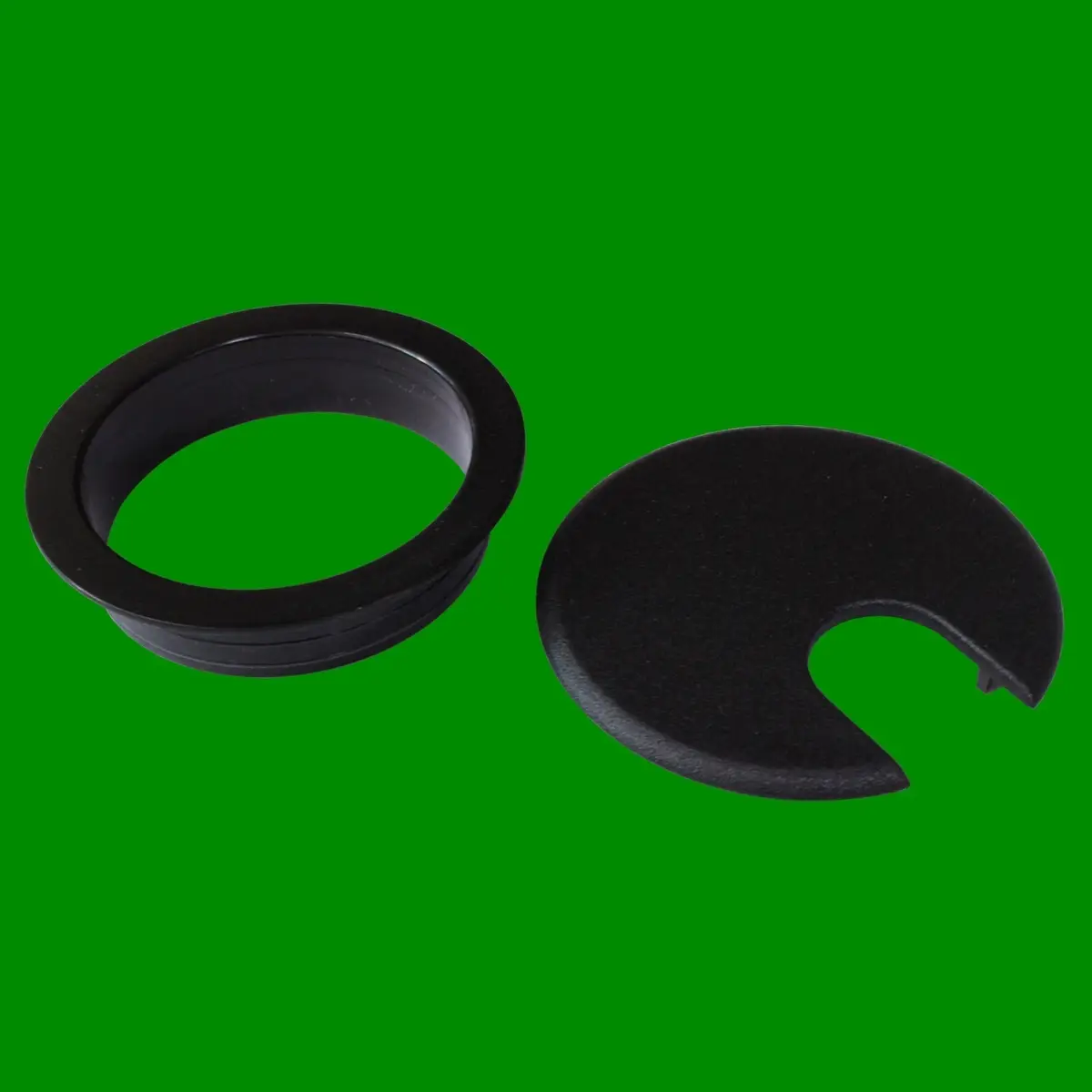 2x 65mm Black Computer Desk Table Grommet Cable Tidy Port Wire Hole Cover - image 3 | Free standard UK delivery included | Discount Quality Products