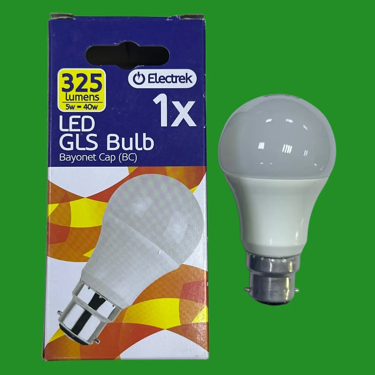 5W =40W Electrek Frosted LED GLS Light Bulbs Bayonet Cap BC B22 Warm White 3000K