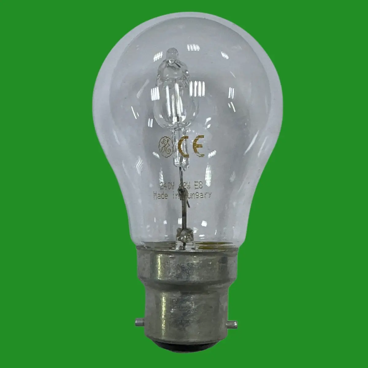 2x 42W (=55W) GE GLS A50 Clear Halogen Light Bulb BC B22 Bayonet Cap Lamp 2800K - image 2 | Free standard UK delivery included | Discount Quality Products