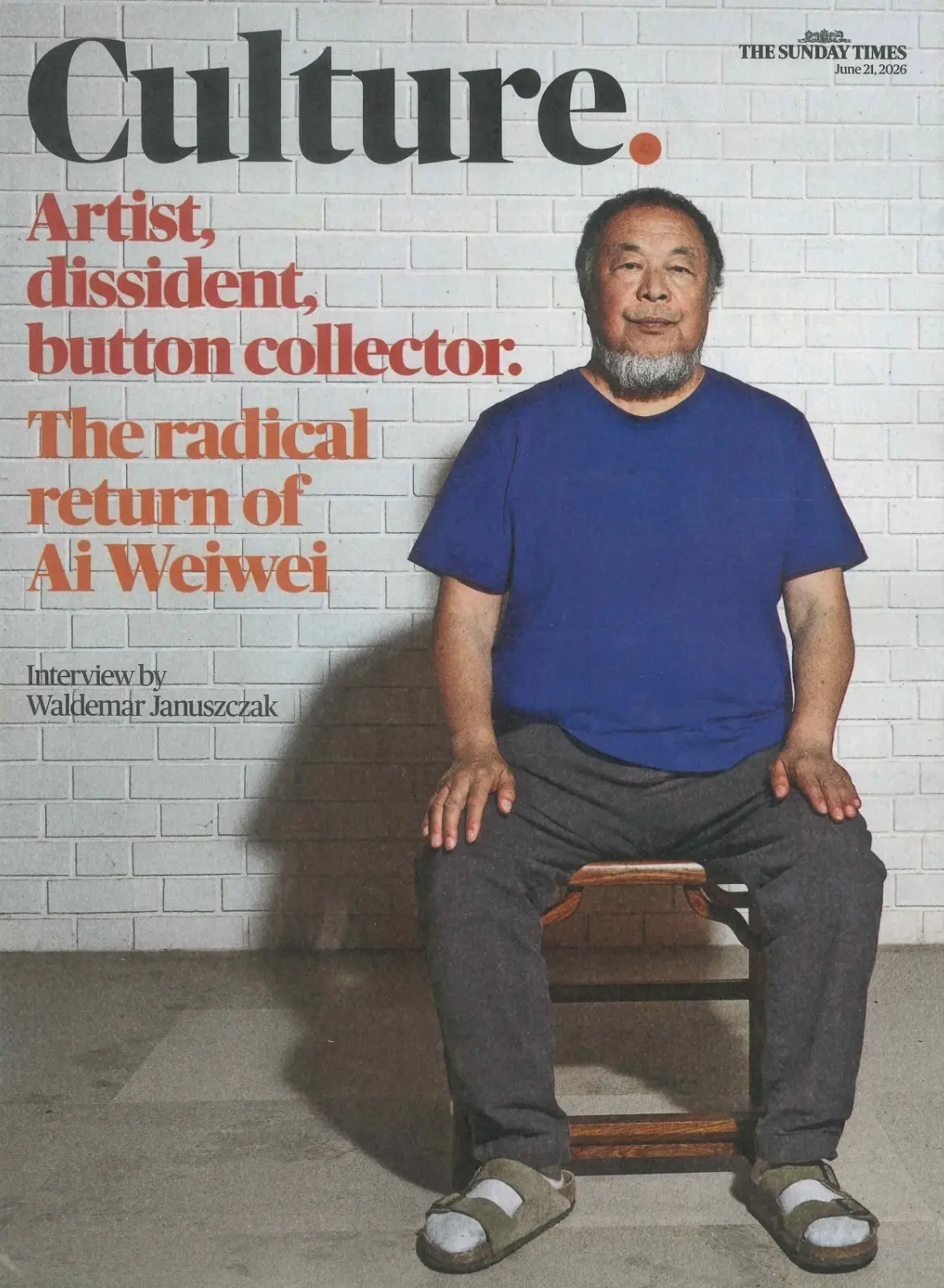 Sunday Times Culture Magazine: Ai Weiwei, Johnny Knoxville, L. Oropesa, 21.6.26