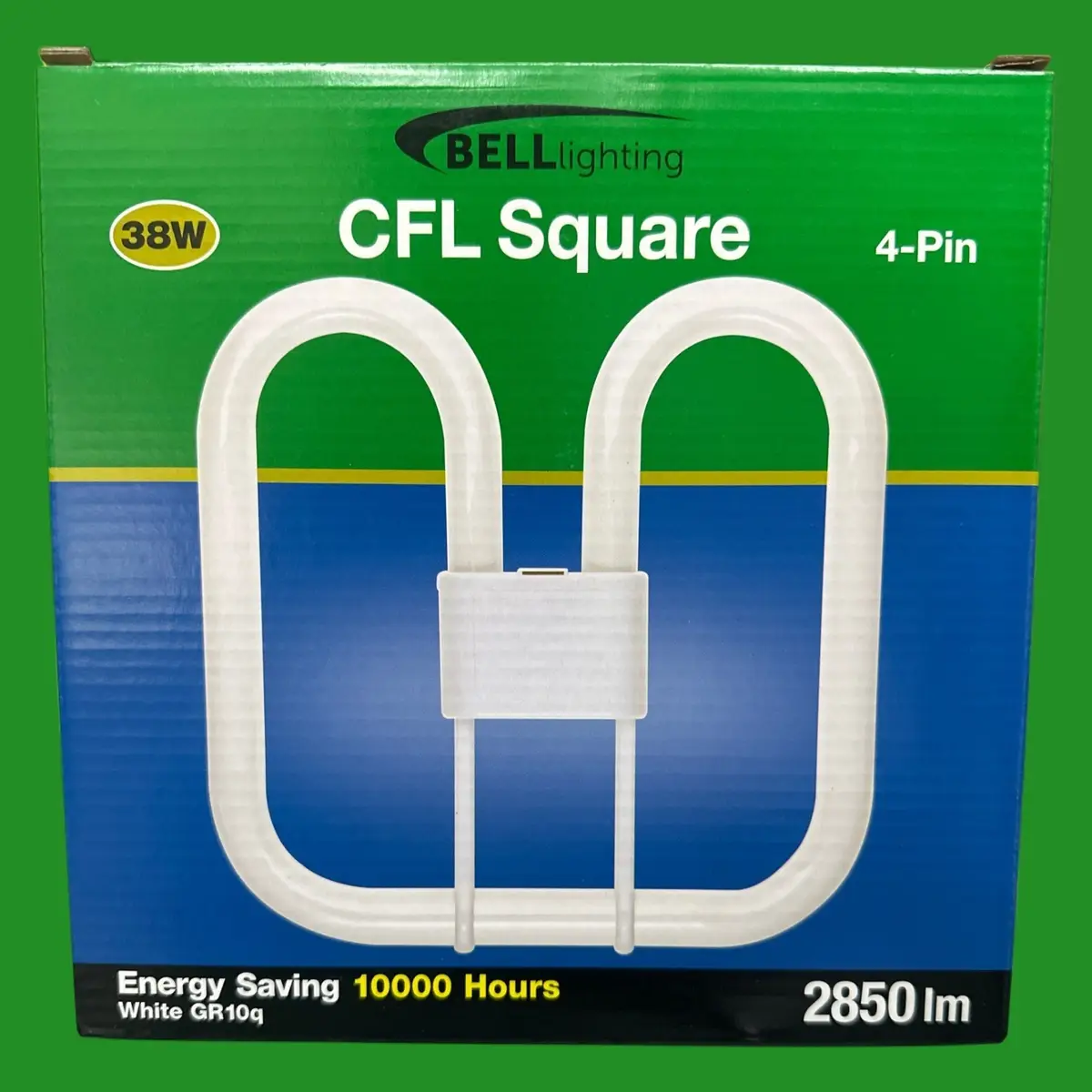1x 38W BELL GR10Q 4 Pin CFL 2D Square Tube Light Bulb Double D Lamp 3500K White - image 2 | Free standard UK delivery included | Discount Quality Products