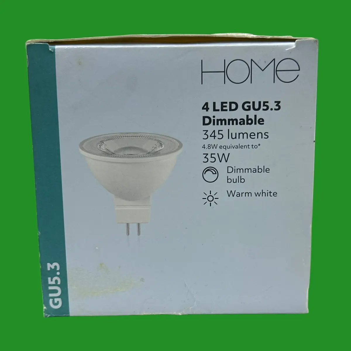 4x 4.8W (=35W) Home Dimmable LED MR16 GU5.3 12V Reflector Spot Light Bulb 2700K