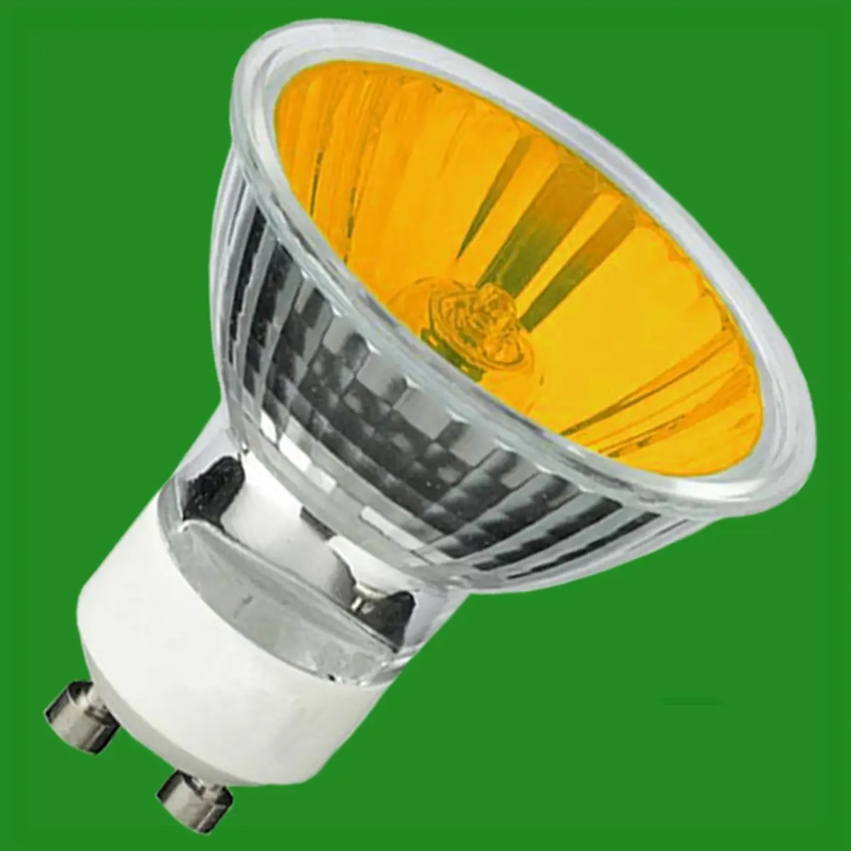 35W GU10 Amber Coloured Dimmable Halogen Reflector Spot Light Bulb Downlight