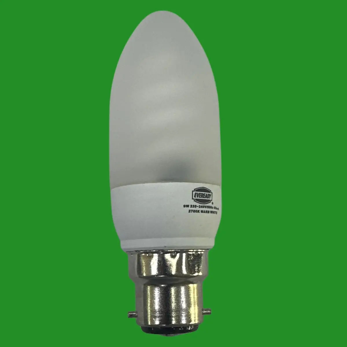 9W (=40W) Eveready CFL Low Energy Power Saving Candle Light Bulb BC B22 2700K - image 2 | Free standard UK delivery included | Discount Quality Products