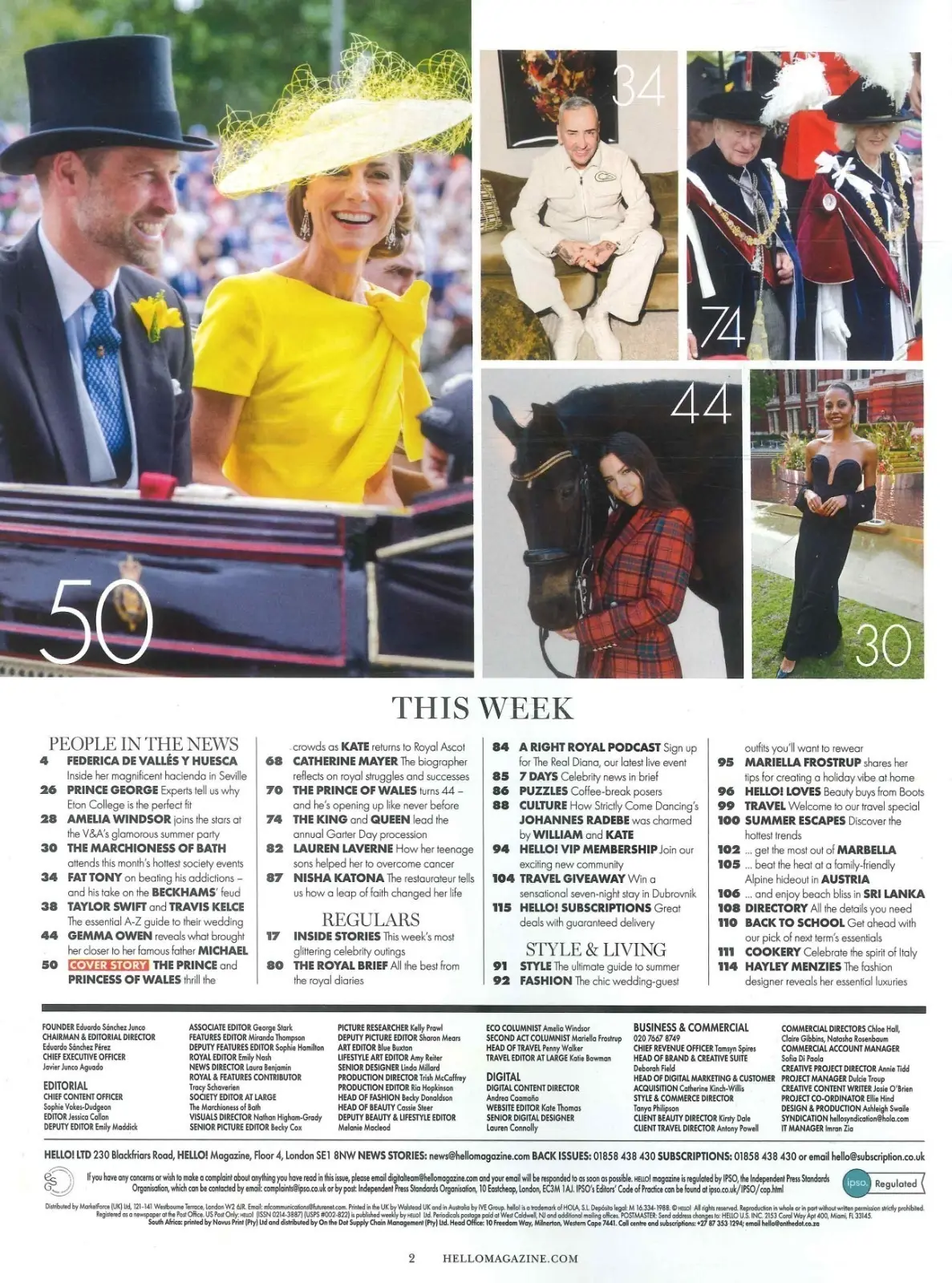 HELLO! Magazine: Princess Kate, Prince William, Taylor Swift, Beckham, 29.6.26 - image 3 | Free standard UK delivery included | Discount Quality Products