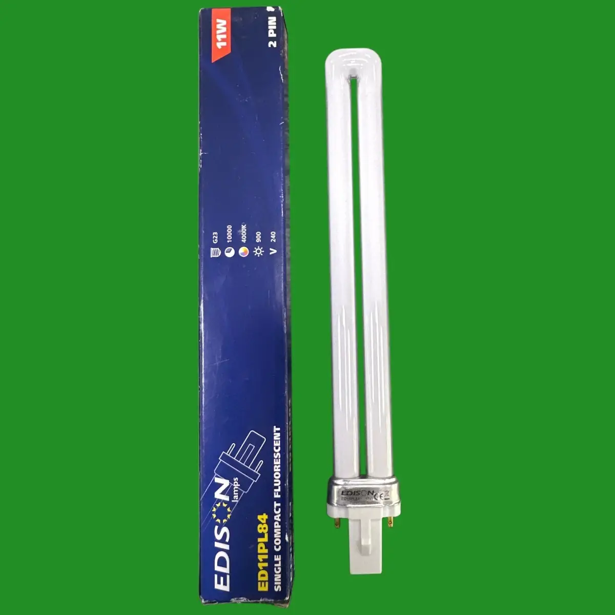 1x 11W Edison G23 2 pin Low Energy CFL PLS Stick Light Bulb 4000K Cool White