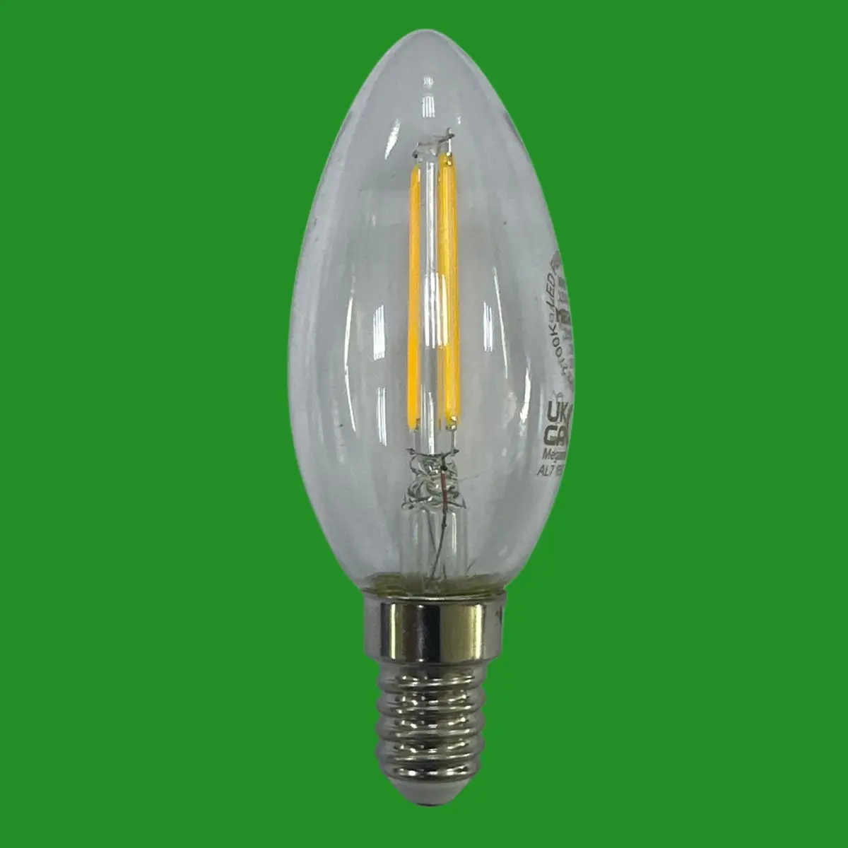 2.5W (=25W) Megaman LED Filament Clear Candle Light Bulb, SES, E14, Small Screw - image 2 | Free standard UK delivery included | Discount Quality Products