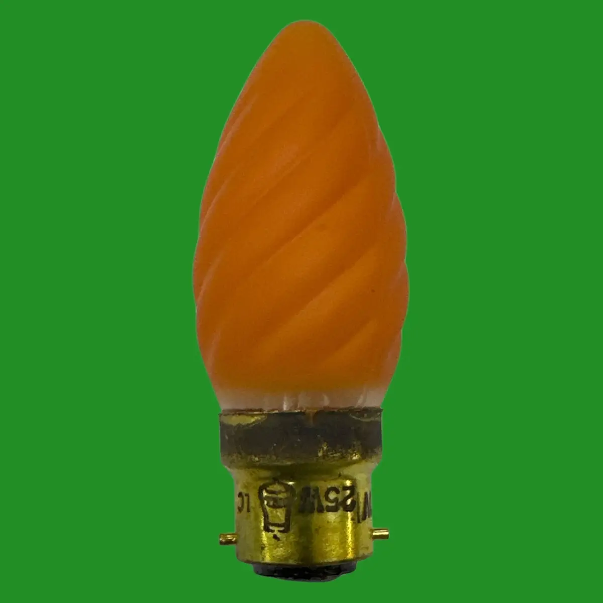 2x 25W Bell Vintage Dimmable Amber Twisted Candle Light Bulbs, BC B22 Lamp - image 2 | Free standard UK delivery included | Discount Quality Products