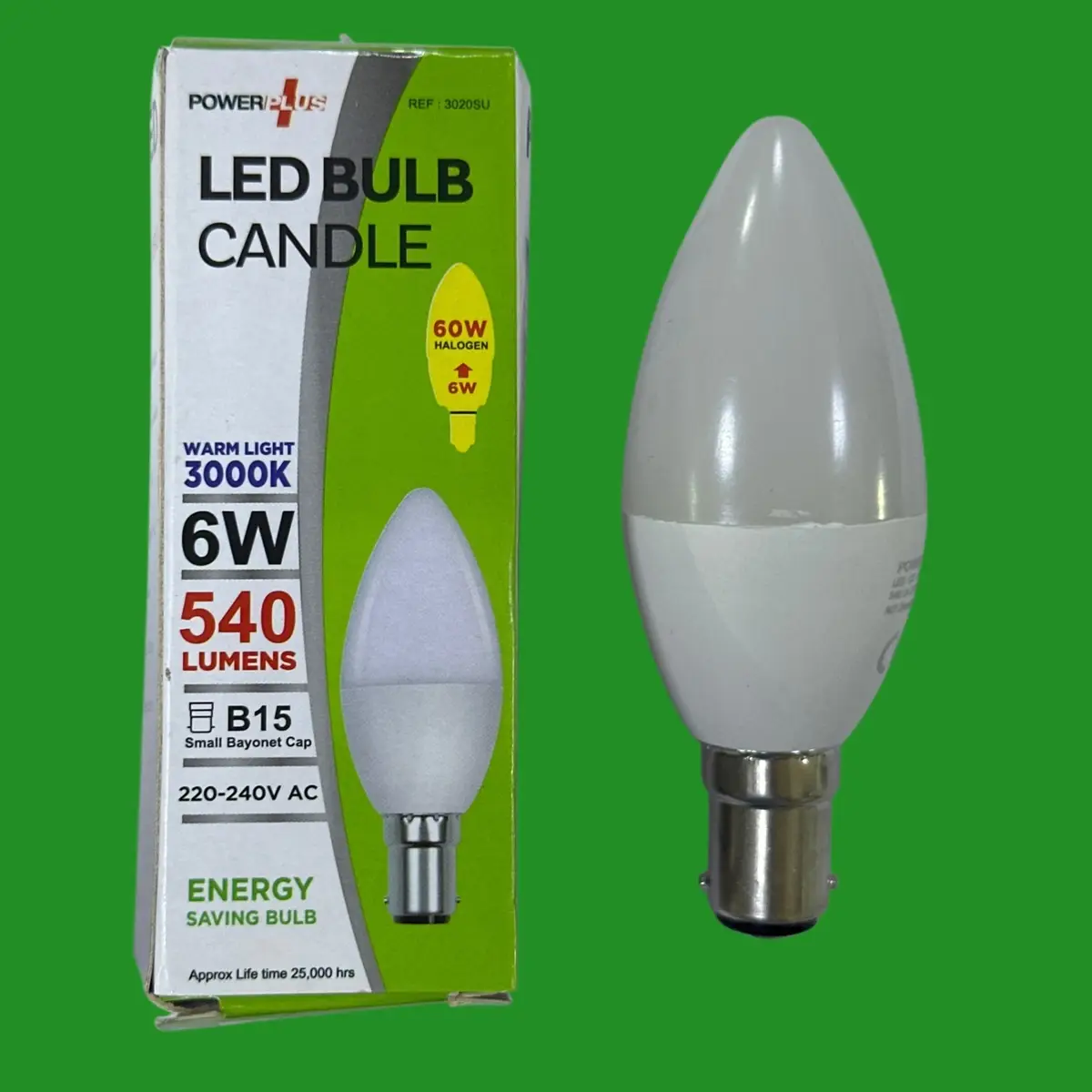 6W (=60W) PowerPlus Pearl LED Candle Light Bulb 3000K SBC B15 Small Bayonet Lamp