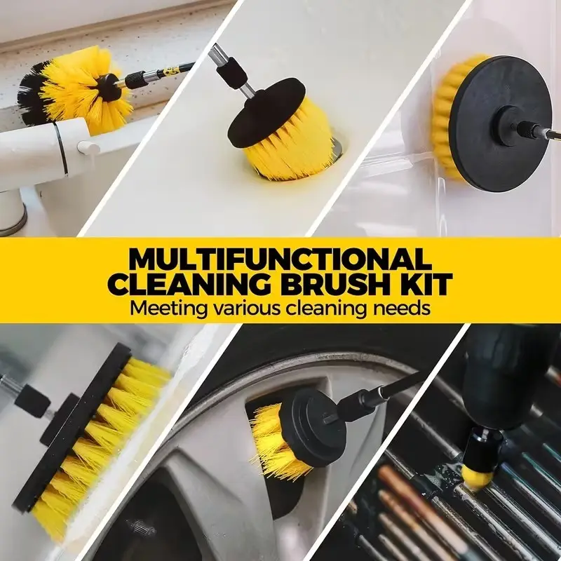 6pc Drill Brush Cleaning Attachment Set Scrub Brushes for Car Bathroom Kitchen - image 2 | Free standard UK delivery included | Discount Quality Products