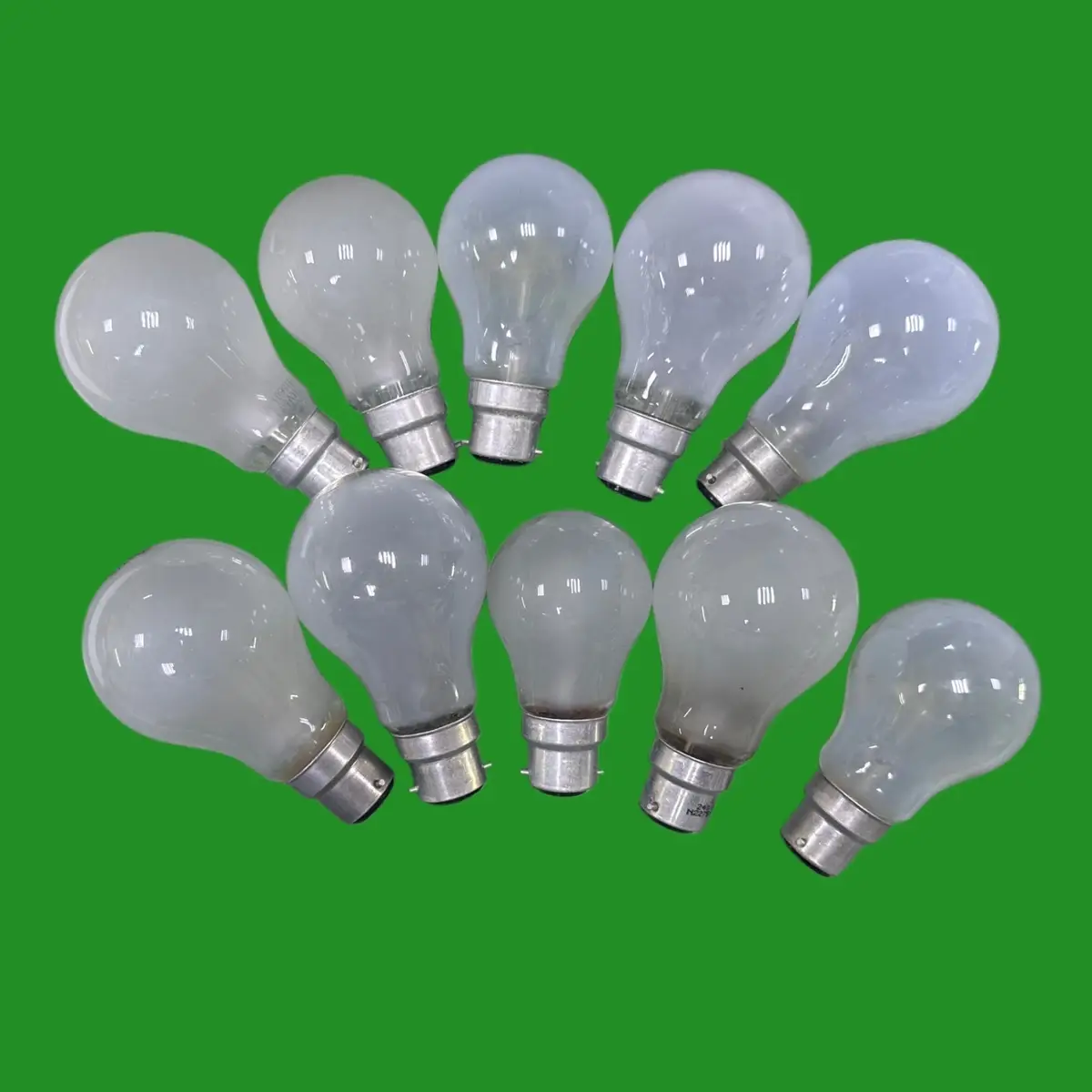 Joblot 10x 40W-100W Dimmable Incandescent Pearl GLS Light Bulbs BC B22 Used
