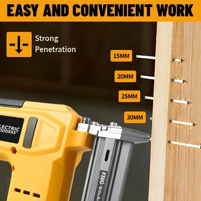20V Cordless Nail Gun F15-F30 Brad Nailer & 6.0Ah Battery Compatible With DeWalt - image 2 | Free standard UK delivery included | Discount Quality Products