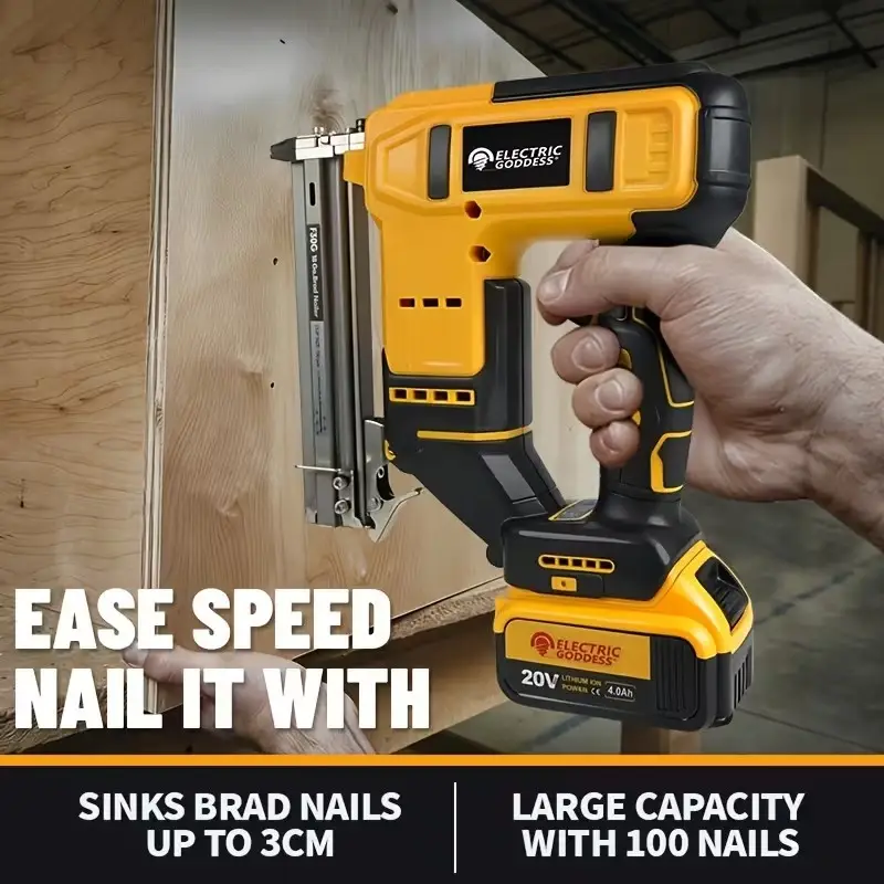 20V Cordless Nail Gun F15-F30 Brad Nailer & 6.0Ah Battery Compatible With DeWalt - image 6 | Free standard UK delivery included | Discount Quality Products