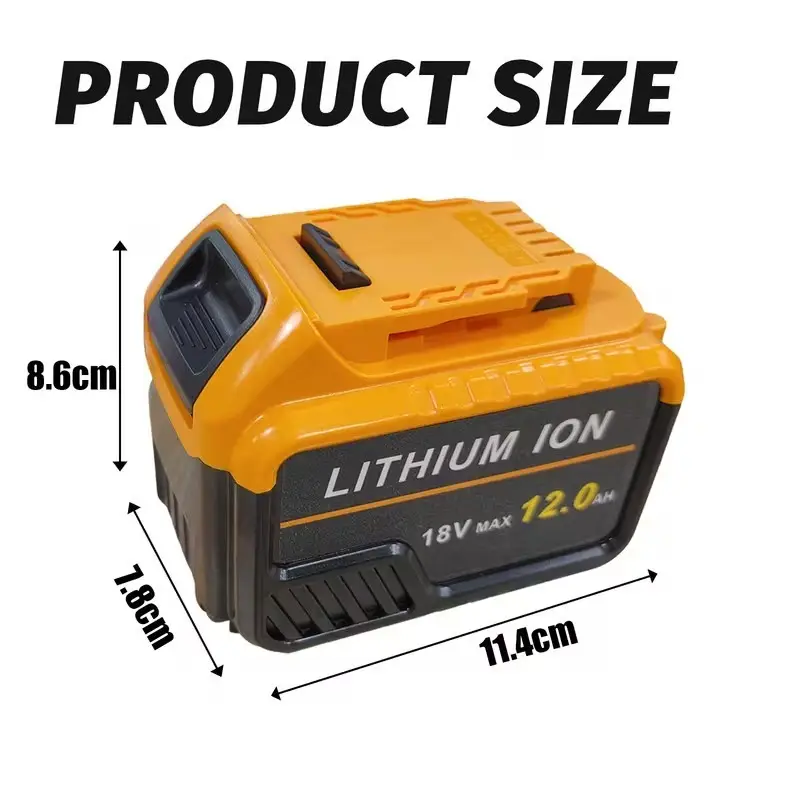 12.0Ah 18V 20V Max Li-Ion Battery for DeWalt DCB184 DCB200 DCB182 DCB205 - image 8 | Free standard UK delivery included | Discount Quality Products