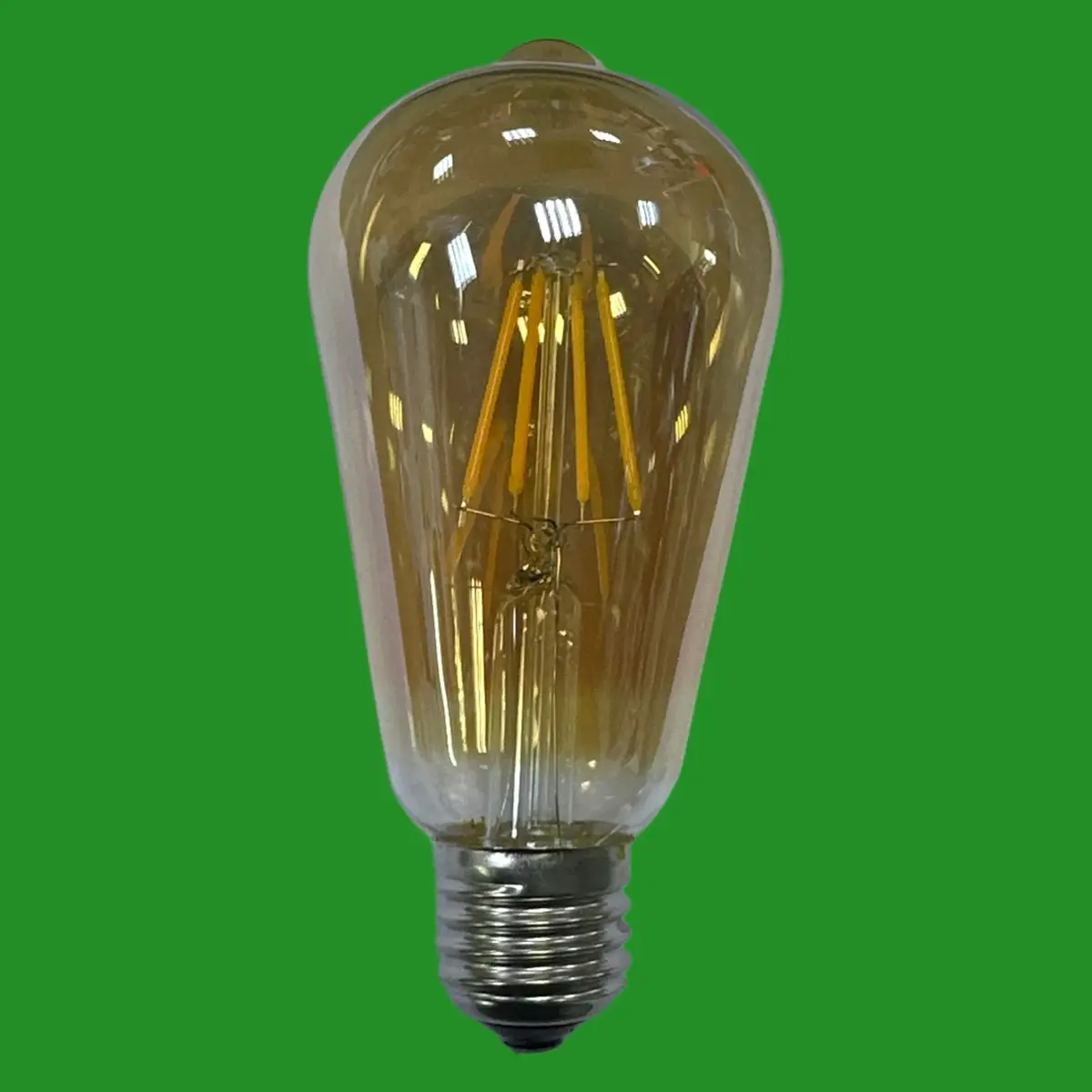 6x 4W ST64 LED Filament Antique Amber Light Bulb, Edison Screw ES E27 Lamp
