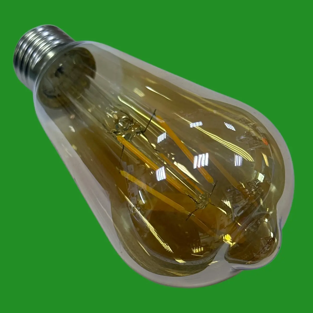 6x 4W ST64 LED Filament Antique Amber Light Bulb, Edison Screw ES E27 Lamp - image 2 | Free standard UK delivery included | Discount Quality Products