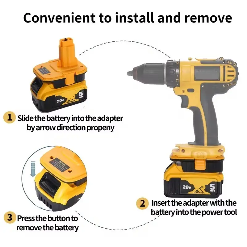 DM18D Battery Adapter for DeWalt 18V NiCd NiMH Tools to 20V & M18 Batteries - image 2 | Free standard UK delivery included | Discount Quality Products
