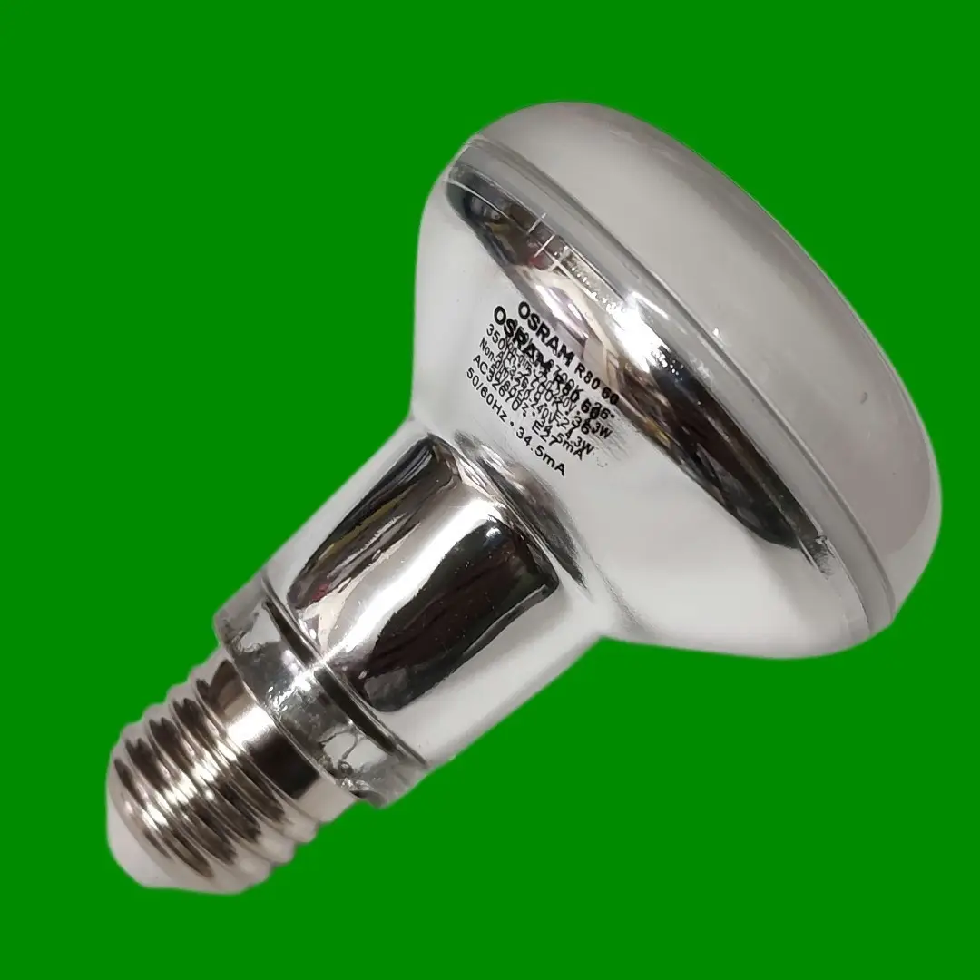 4.3W (=60W) Osram R80 LED Pearl Reflector Light Bulbs 2700K ES E27 Edison Screw - image 3 | Free standard UK delivery included | Discount Quality Products