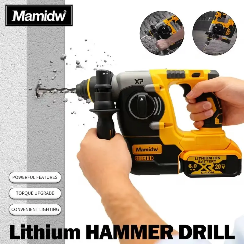 Cordless Rotary Hammer Drill SDS Plus 1200RPM for DeWalt 20V Battery Bare Tool - image 6 | Free standard UK delivery included | Discount Quality Products