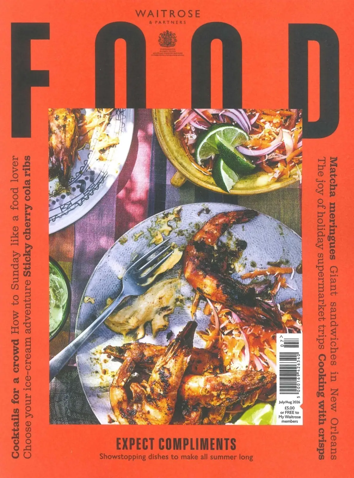 Waitrose &amp; Partners Food Magazine #195, Cooking, Baking Recipes, July/Aug 2026