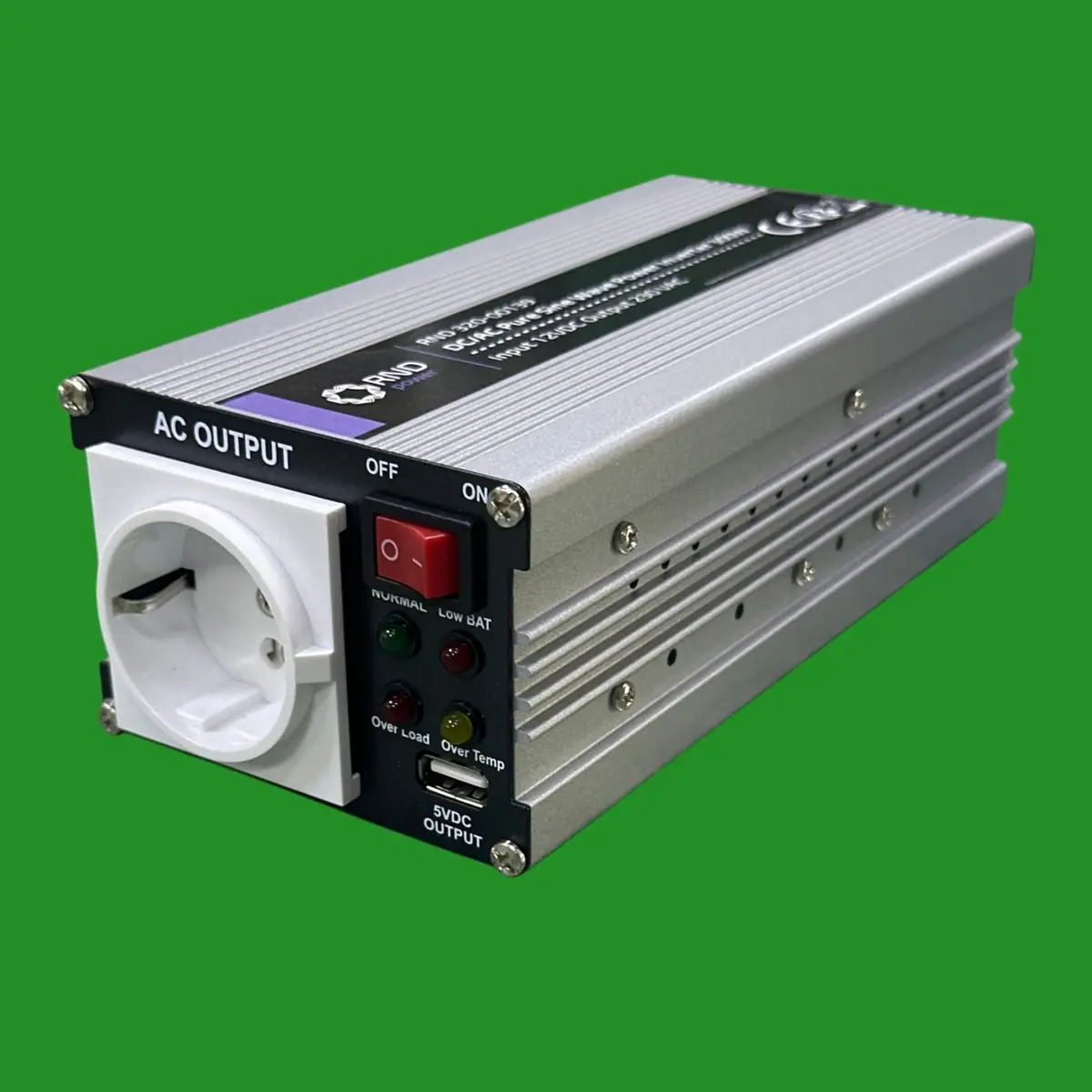 RND 300W Power Inverter 12V DC to 240V AC Converter Schuko Plug Camping Boat Car