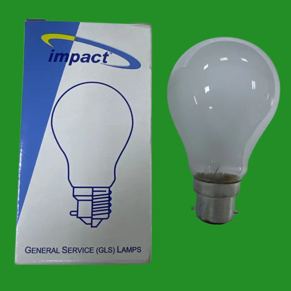 6x 60W Impact GLS Light Bulbs Incandescent Dimmable Standard Pearl BC B22 Lamp