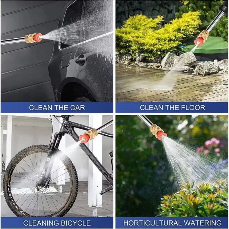 Cordless High-Pressure Washer 45 Bar 6-in-1 Nozzle, 5m Hose, 2x Battery Included - image 6 | Free standard UK delivery included | Discount Quality Products