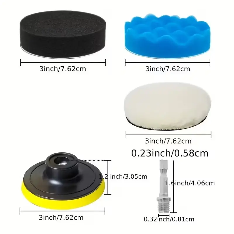 75mm Polishing Buffing Grinding Kit Accessories Set For Drill & Angle Grinder - image 2 | Free standard UK delivery included | Discount Quality Products
