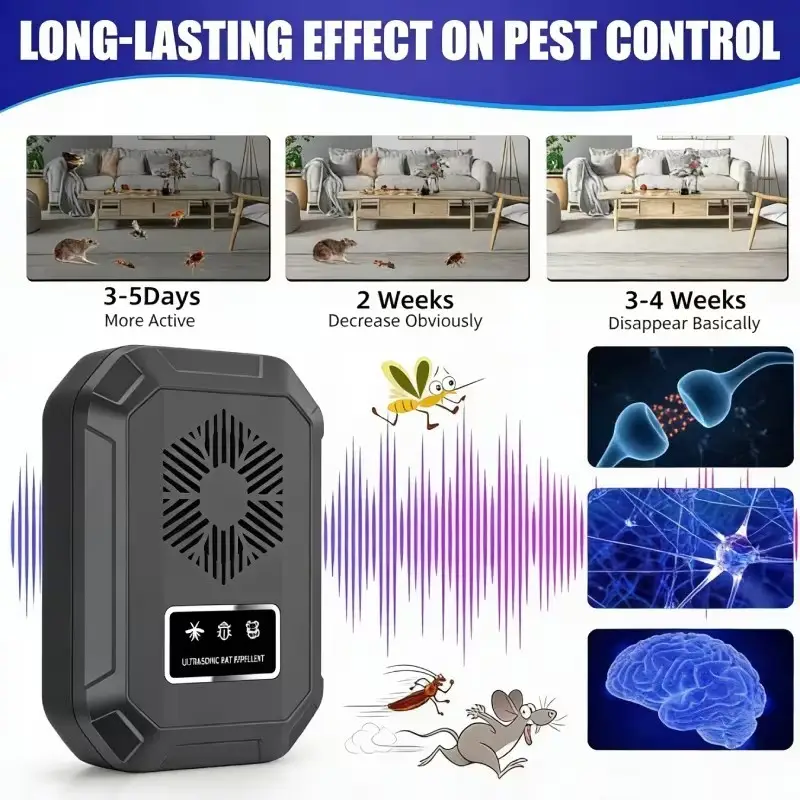Ultrasonic Mouse Repeller Electronic Pest Control Plugin Home Rat Mice Repellent - image 2 | Free standard UK delivery included | Discount Quality Products