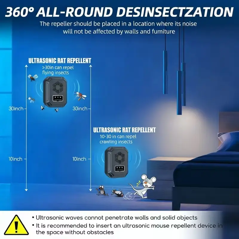 Ultrasonic Mouse Repeller Electronic Pest Control Plugin Home Rat Mice Repellent - image 7 | Free standard UK delivery included | Discount Quality Products
