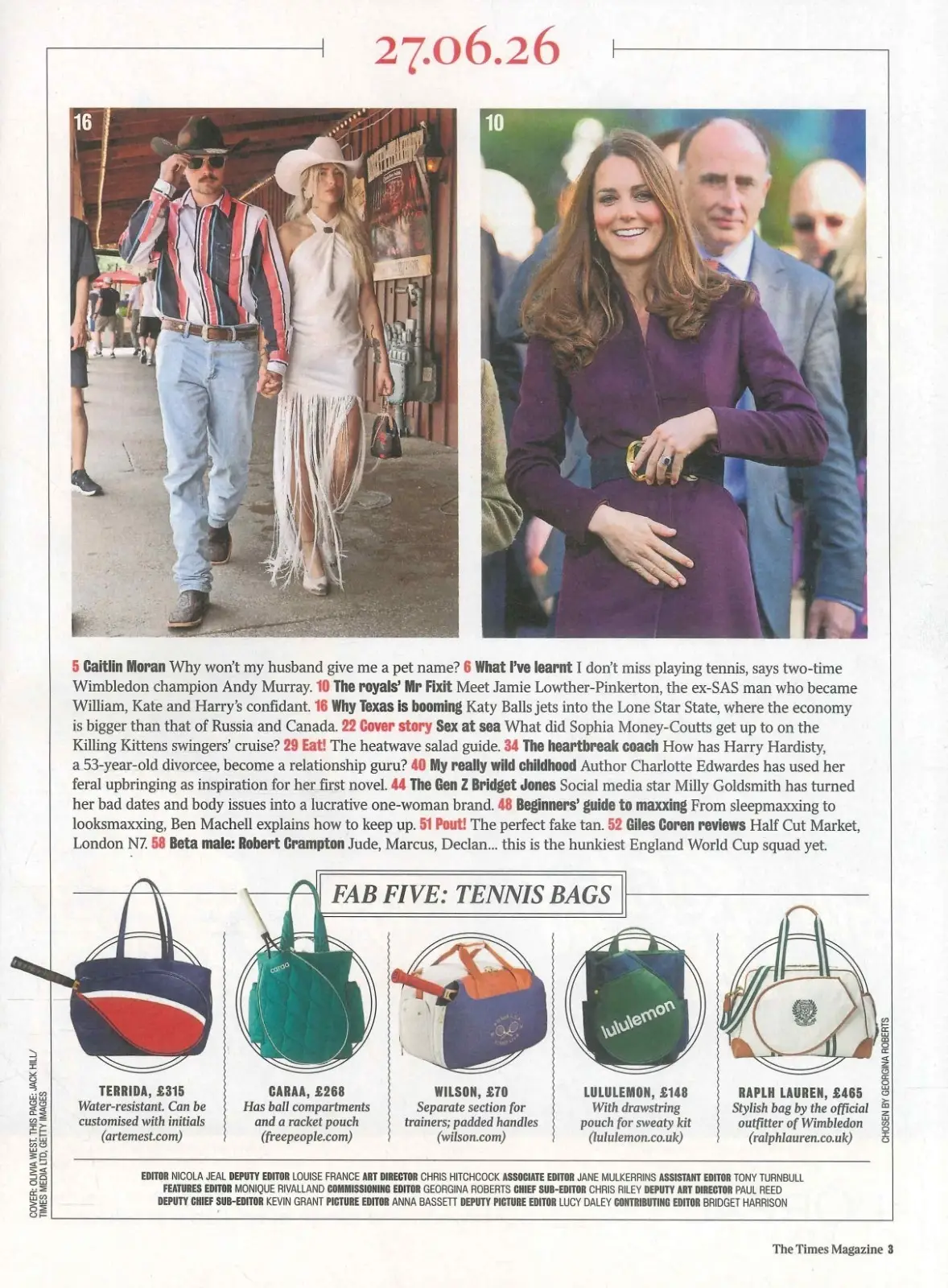 Times Magazine: Princess Kate & Prince William's Confidant, Andy Murray, 27.6.26 - image 3 | Free standard UK delivery included | Discount Quality Products