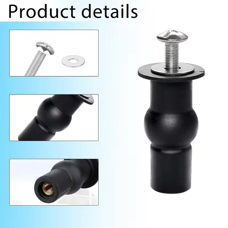 4x Universal Toilet Seat Hinge Bolts Kit SS Screw Rubber Expansion Nut Top Mount - image 5 | Free standard UK delivery included | Discount Quality Products