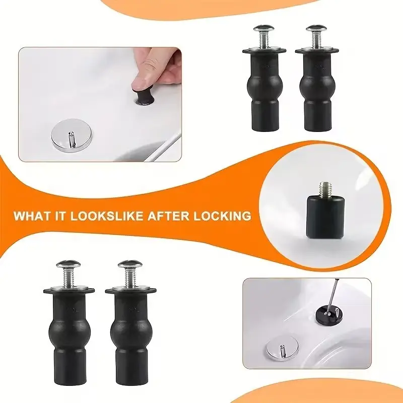 4x Universal Toilet Seat Hinge Bolts Kit SS Screw Rubber Expansion Nut Top Mount - image 8 | Free standard UK delivery included | Discount Quality Products