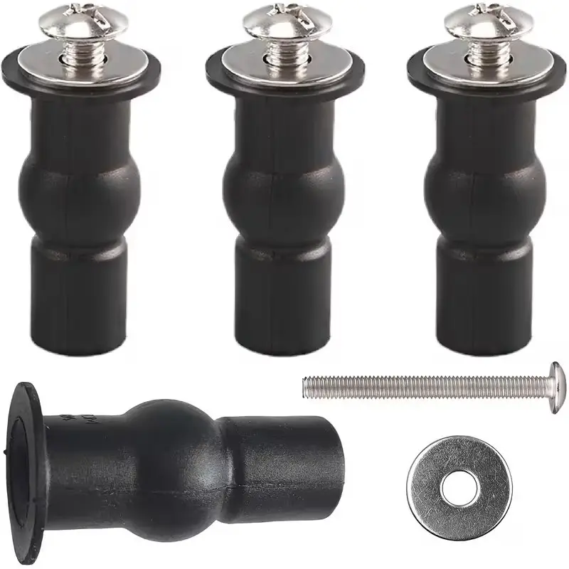 4x Universal Toilet Seat Hinge Bolts Kit SS Screw Rubber Expansion Nut Top Mount - image 10 | Free standard UK delivery included | Discount Quality Products