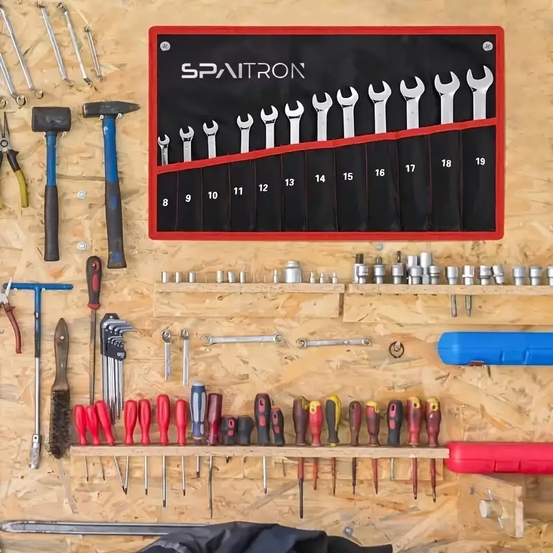 8pc Flex Head Ratchet Spanner Set 72 Tooth CR-V Metric 6-19mm with Roll Pouch - image 3 | Free standard UK delivery included | Discount Quality Products
